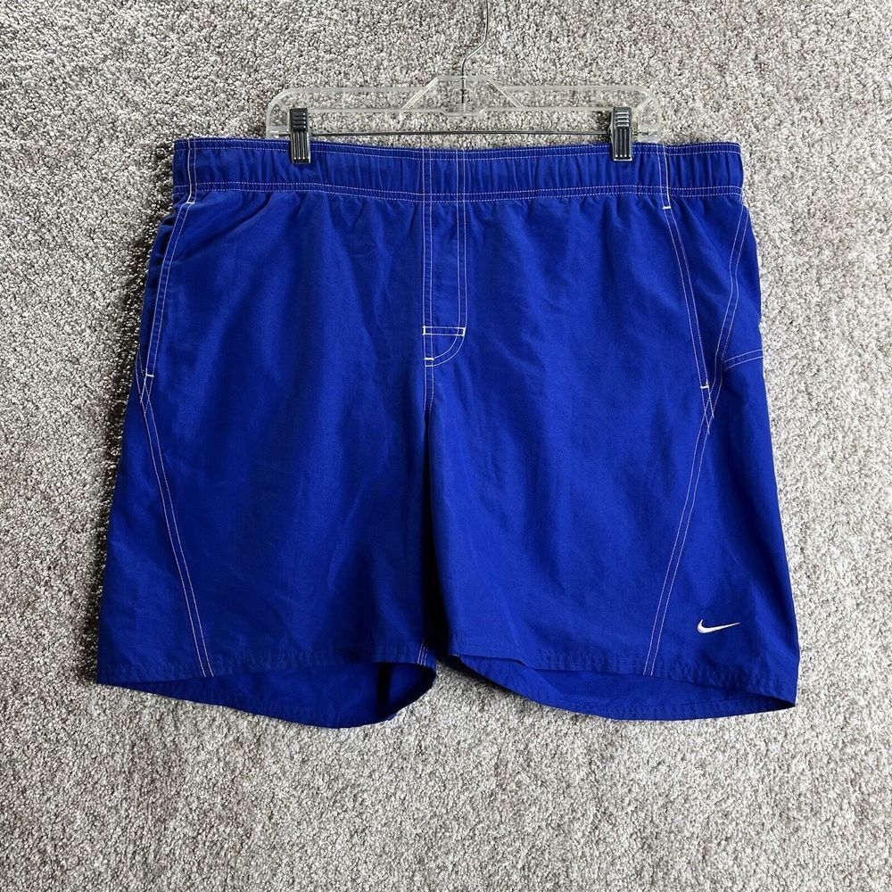 Nike Sportswear Lined Shorts Men's L Blue Embroidered‎ Double Logo